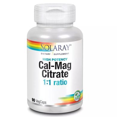 Кальцій і Магній Solaray (Cal-Mag Citrate) 90 капсул