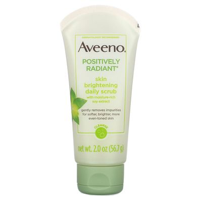 Щоденний скраб для освітлення шкіри, Positively Radiant, Skin Brightening Daily Scrub, Aveeno, 56.7 г