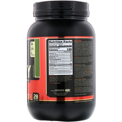Сироватковий протеїн смак шоколаду Optimum Nutrition (Gold Standard Whey) 909 г