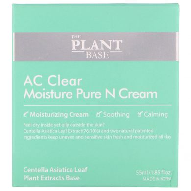 Зволожуючий крем, AC Clear, Moisture Pure N Cream, The Plant Base, 55 мл