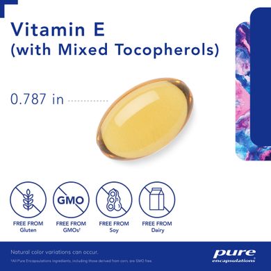 Витамин E со смешанными токоферолами Pure Encapsulations (Vitamin E With Mixed Tocopherols) 400 МЕ 90 капсул купить в Киеве и Украине