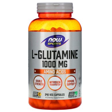 Глютамін Now Foods (L-Glutamine Sports) 1000 мг 240 капсул