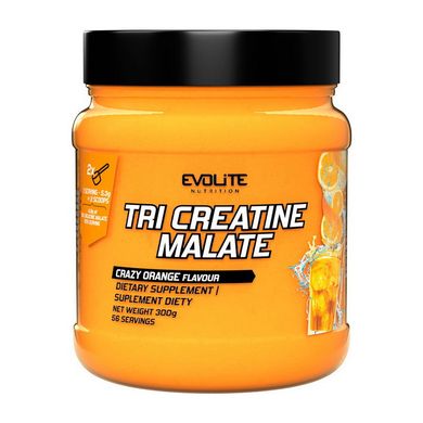 Tri Creatine Malate Evolite Nutrition 300 g orange