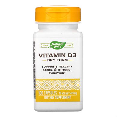 Витамин Д сухая форма Nature's Way (Vitamin D) 10 мкг 100 капсул купить в Киеве и Украине