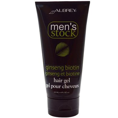 Гель для волосся з біотином і женьшенем для чоловіків Aubrey Organics (Hair Gel) 177 мл