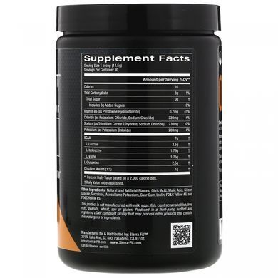 BCAA та електроліти манго Sierra Fit (BCAA & Electrolytes 7G BCAAs) 435 г