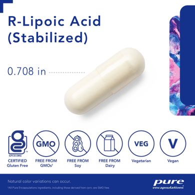 Р-ліпоєва кислота Pure Encapsulations (R-Lipoic Acid) 120 капсул