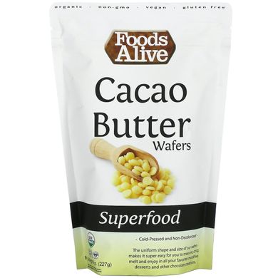 Foods Alive, Superfood, вафлі з маслом какао, 8 унцій (227 г)