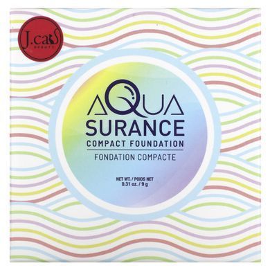 Aquasurance Compact Foundation, shade ACF102 Natural, J.Cat Beauty, 9 g