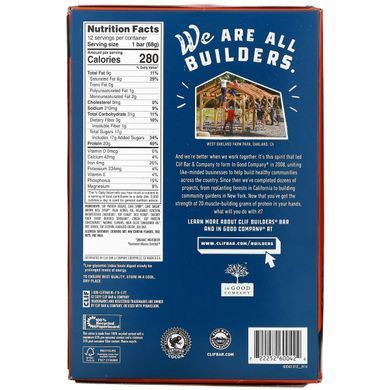 Протеїнові батончики з мигдальним горіхом Clif Bar (Protein Bar) 12 бат.