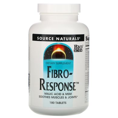 Яблучна кислота і МСМ, Фібро-відповідь, Fibro-Response Bio-Aligned, Source Naturals, 180 таблеток