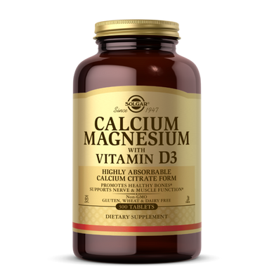 Кальцій і магній з вітаміном Д3 Solgar (Calcium Magnesium with Vitamin D3) 300 таблеток