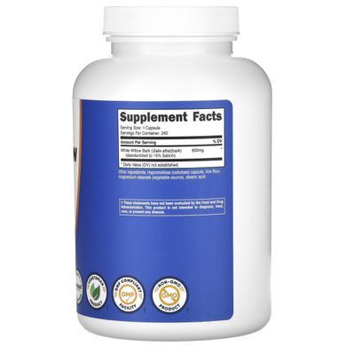 Nutricost White Willow Bark 600 mg 240 capsules