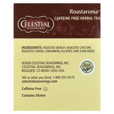 Трав'яний чай, Roastaroma, Без кофеїну, Celestial Seasonings, 20 чайних пакетиків, 3,2 унції (92 г)