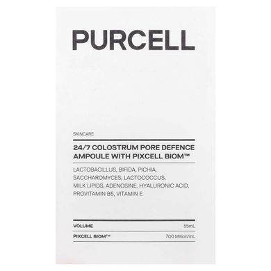 PURCELL, 24/7 Colostrum Pore Defence Ampoule with Pixcell Biom&trade;, 1.85 fl oz (55 ml)