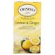 Травяной чай, без кофеина, лимон и имбирь, Twinings, 20 пакетиков, 1,32 унции (37,5 г) фото