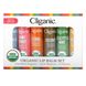 Cliganic, Набор органических бальзамов для губ, 6 упаковок, по 0,15 жидкой унции (4,25 мл) каждая фото