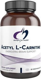 Ацетил L-карнитин поддержка производства энергии Designs for Health (Acetyl L-Carnitine) 90 капсул купить в Киеве и Украине