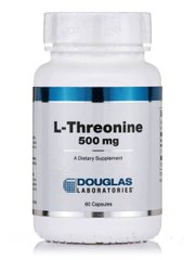 Треонін Douglas Laboratories (L-Threonine) 500 мг 60 капсул