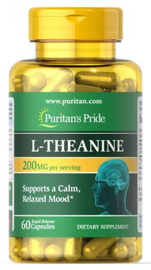 Теанін Puritan's Pride (L-Theanine) 100 мг 60 капсул