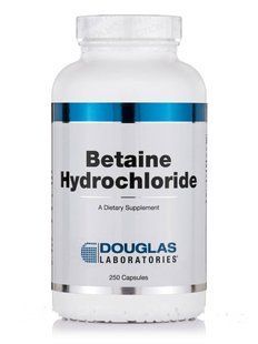 Бетаин гидрохлорид Douglas Laboratories (Betaine Hydrochloride) 250 капсул купить в Киеве и Украине