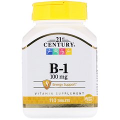 Витамин B1 тиамин 21st Century (Vitamin B1) 110 таблеток купить в Киеве и Украине