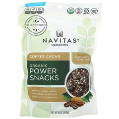 Navitas Organics, Organic Power Snacks, кофе какао, 16 унций (454 г) купить в Киеве и Украине