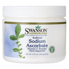 Натрій аскорбат вітамін С порошок, Buffered Sodium Ascorbate Vitamin C Powder, Swanson, 120 г