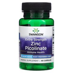 Піколинат цинку підвищеної сили дії Swanson (Extra Strength Zinc Picolinate) 50 мг 60 капсул