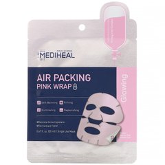 Рожева обгорткова маска, повітряна упаковка, Mediheal, 1 лист, 20 мл
