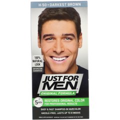 Чоловіча фарба для волосся, відтінок самий темний коричневий H-50, Original Formula, Just for Men, одноразовий комплект
