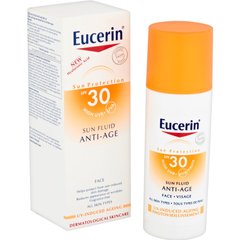 Солнцезащитный антивозратной флюид для лица SPF-30, Sunscreen Anti-Aging Facial Fluid, Eucerin, 50 мл купить в Киеве и Украине