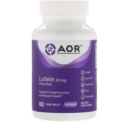 Лютеин Advanced Orthomolecular Research AOR (Lutein) 20 мг 60 капсул купить в Киеве и Украине