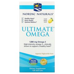 Омега лимон Nordic Naturals (Ultimate Omega Lemon) 1280 мг 120 желатинових капсул