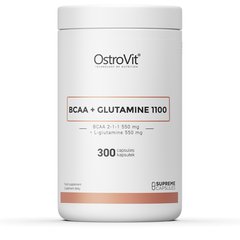БЦАА + Глютамін OstroVit (Supreme Capsules BCAA + Glutamine) 1100 мг 300 капсул