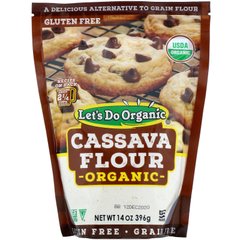 Органічне борошно з маніоки, Let's Do Organic, Organic Cassava Flour, Edward,Sons, 396 г