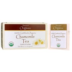 100% сертифицированный органический ромашковый чай, 100% Certified Organic Chamomile Tea, Swanson, 20 пакетиков купить в Киеве и Украине