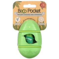 Beco Pocket, экологичный диспенсер для пакетов, зеленый, Beco Pets, 1 пакет Beco Pocket, 15 пакетиков купить в Киеве и Украине