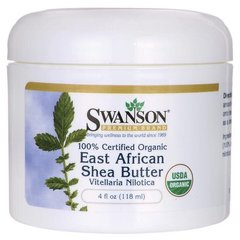100% сертифицированное органическое восточноафриканское масло ши, 100% Certified Organic East African Shea Butter, Swanson, 118 мл купить в Киеве и Украине