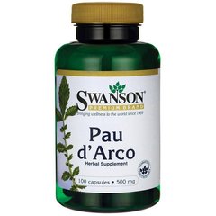 По Дарко кора мурашиного дерева Swanson (Pau D'Arco) 500 мг 100 капсул