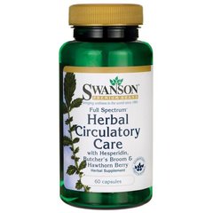 Травяной уход, Full Spectrum Herbal Circulatory Care, Swanson, 60 капсул купить в Киеве и Украине