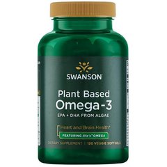 Омега-3 на рослинній основі, Swanson Plant Based Omeгa-3, Swanson, 300 мг, 120 капсул