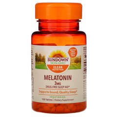 Мелатонин Sundown Naturals (Melatonin) 3 мг 120 таблеток купить в Киеве и Украине