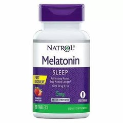Мелатонин быстрорастворимый вкус клубники Natrol (Melatonin) 5 мг 30 таблеток купить в Киеве и Украине