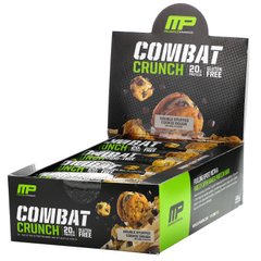 Combat Crunch, двойная начинка с песочным тестом, MusclePharm, 12 батончиков по 2,22 унц. (63 г) купить в Киеве и Украине