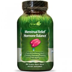 Менструальний комфорт, гормональний баланс, Irwin Naturals, 84 рідинних желатинових капсул