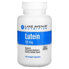 Лютеїн, Lutein, Lake Avenue Nutrition, 10 мг, 180 вегетаріанських капсул