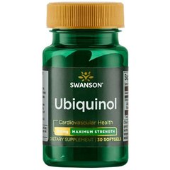 Убіхінол - максимальна сила, Ubiquinol - Maximum Strength, Swanson, 200 мг 30 капсул