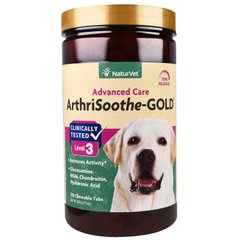 ArthriSoothe-GOLD, покращений догляд, рівень3, NaturVet, 120 жувальних таблеток, 21 унц (600 г)