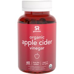Яблучний оцет з маткою органічний смак ябЦибуляа Sports Research (Apple Cider Vinegar) 60 жувальних цукерок